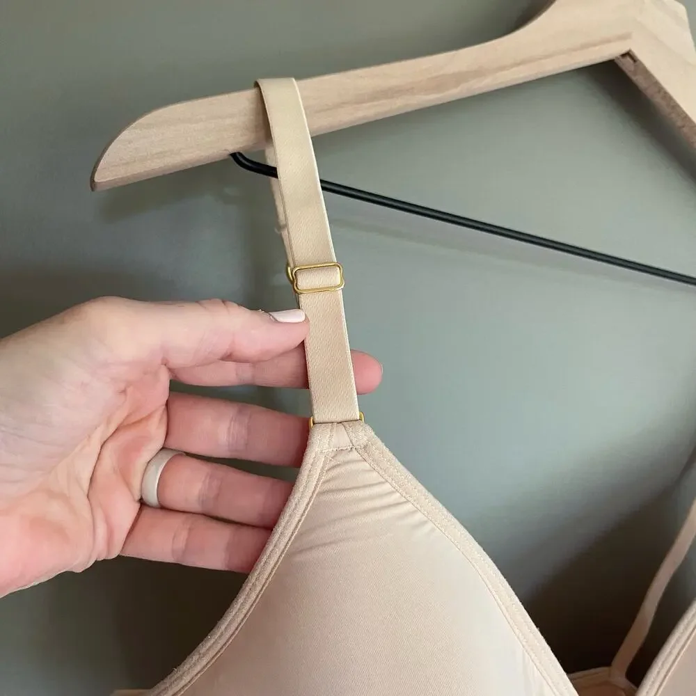 Lively All-Day Plunge Wireless Bra‎ Toasted Almond Size 38DD Nude Lightly Padded